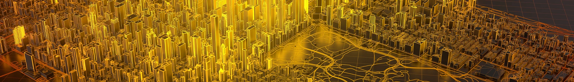 żółty rozkład miasta z góry